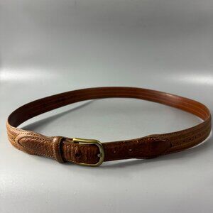 Vintage Allen Solly Tan Leahther Gold-tone buckle Belt, 38/95